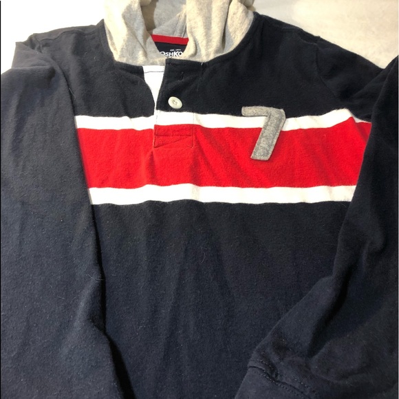 OshKosh Size 14 button T-Shirt with Hood - Picture 5 of 5